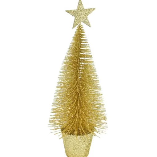 Glitter Tree With Star (4 Colours) - 25Cm