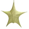 Gold Pop-Up Tinsel Star - 80Cm