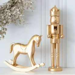 Gold Solid Nutcracker - 40Cm