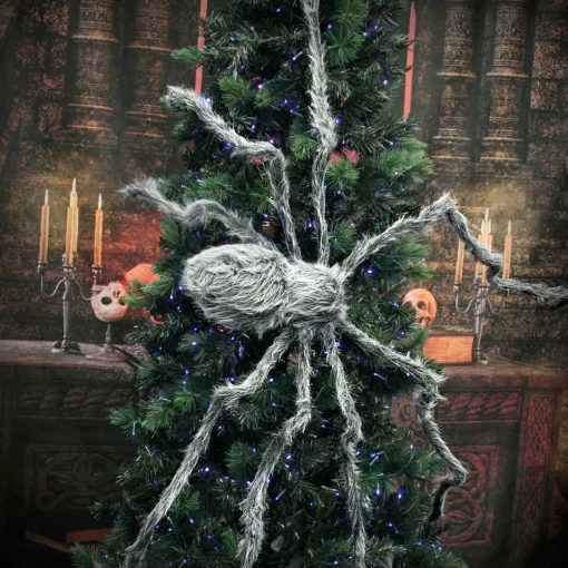 Grey Hairy Halloween Spider - 230Cm