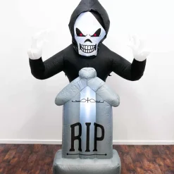 Inflatable Ghost And Tombstone With Shaking Motion - 183Cm