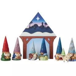 Jim Shore Gnome Nativity (Set Of 8) - 16.5Cm