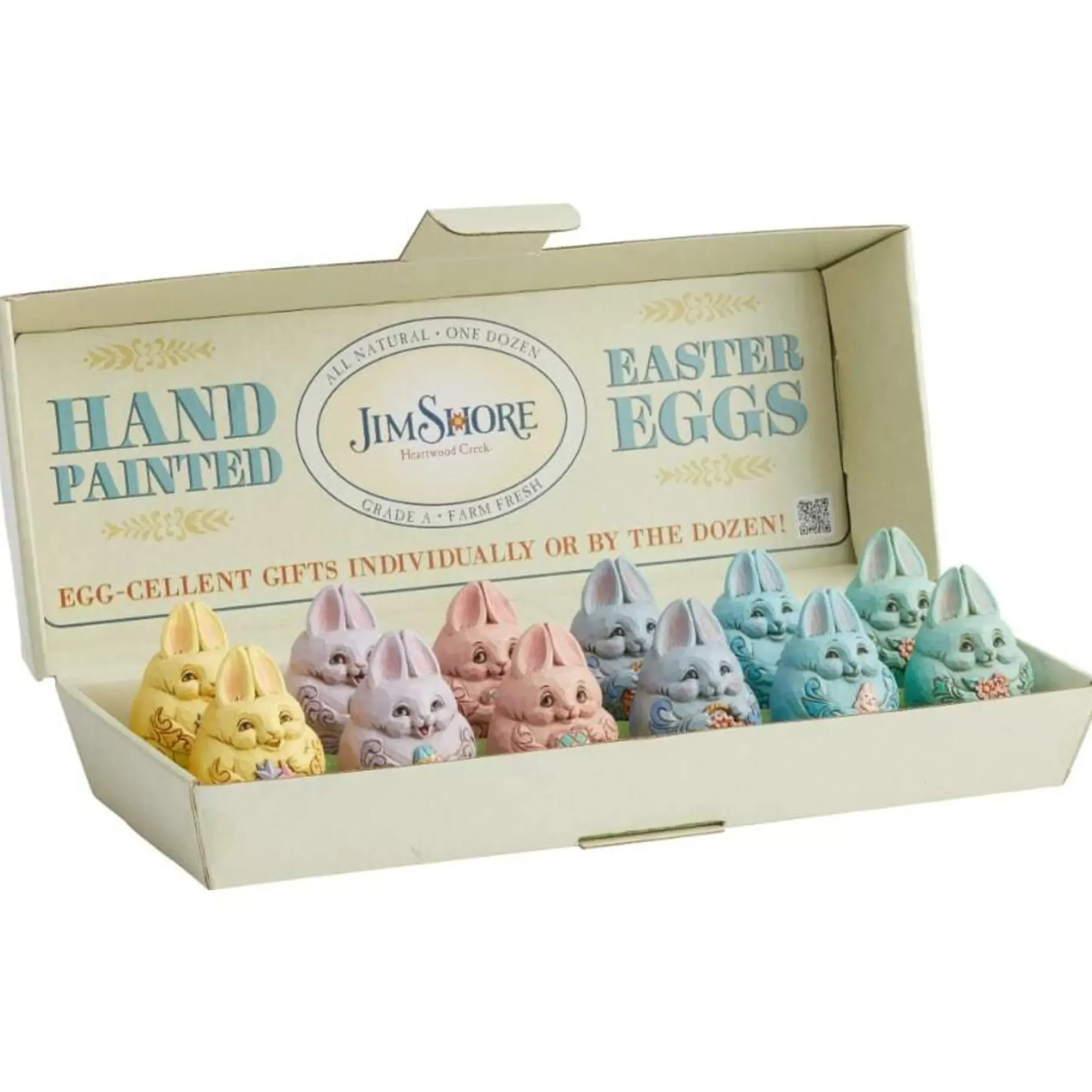 Jim Shore Mini Bunny Easter Eggs (6 Styles) - 6.5Cm