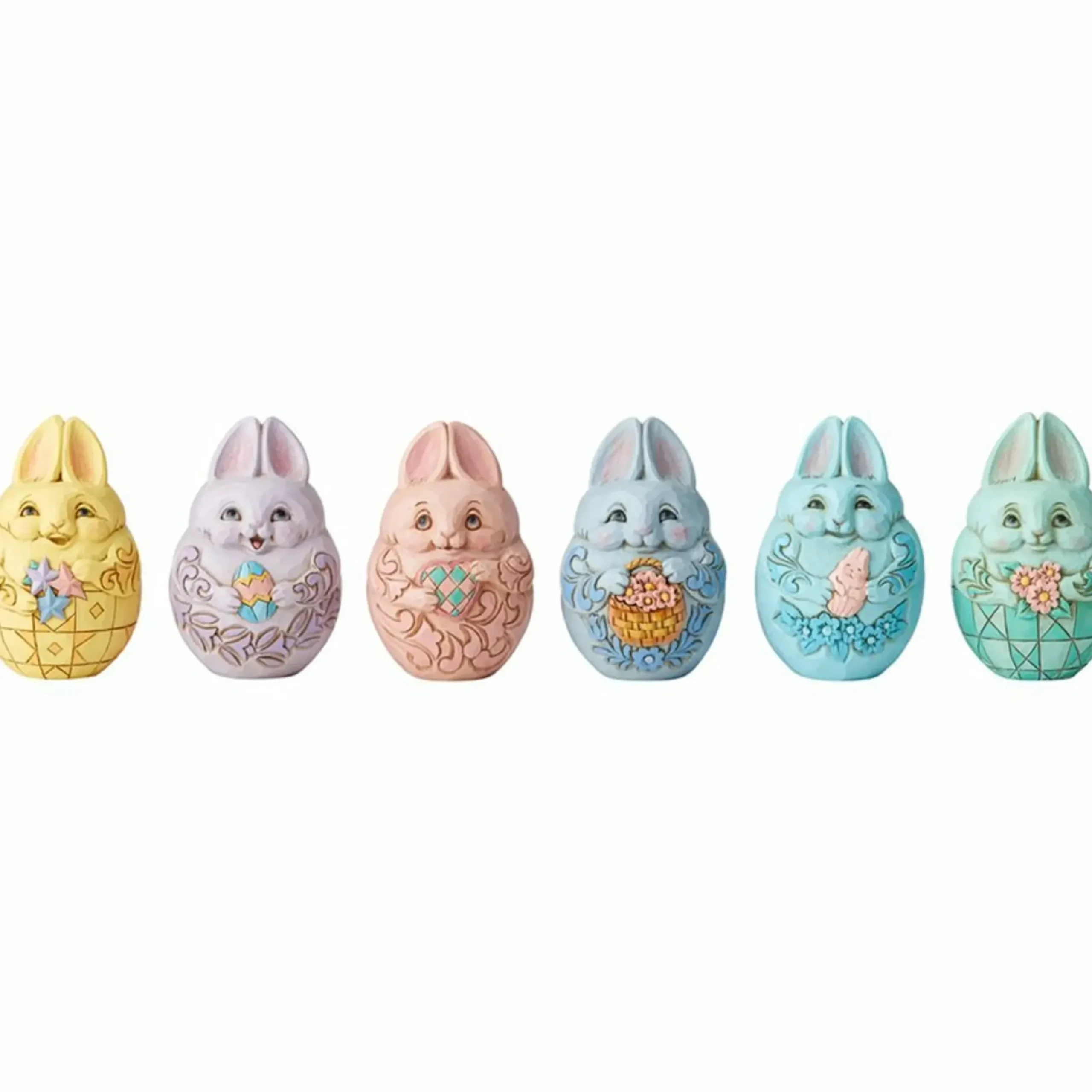 Jim Shore Mini Bunny Easter Eggs (6 Styles) - 6.5Cm