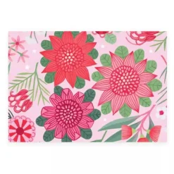 Joyful Waratahs Folded Christmas Wrapping Paper - 70Cm