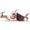 Katherines Christmas In The City Santa With Elf Catching A Ride - 43Cm