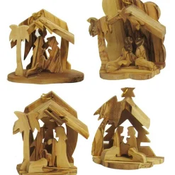 Kurt Adler Olive Wood Nativity Ornament (4 Designs) - 6.5Cm