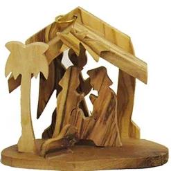 Kurt Adler Olive Wood Nativity Ornament (4 Designs) - 6.5Cm