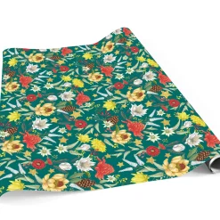 La La Land Australian Green Floral Wrapping Paper Roll - 70Cm