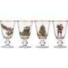 Ladelle Ashdene Spirit Of Christmas Glass Goblets (Set Of 4)