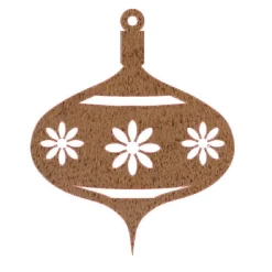 Large Christmas Bauble Decoration Moroccan Floral Garden Art - 27Cm