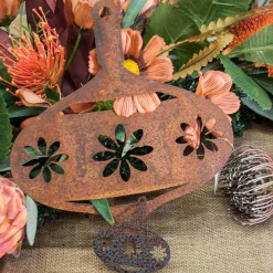 Large Christmas Bauble Decoration Moroccan Floral Garden Art - 27Cm