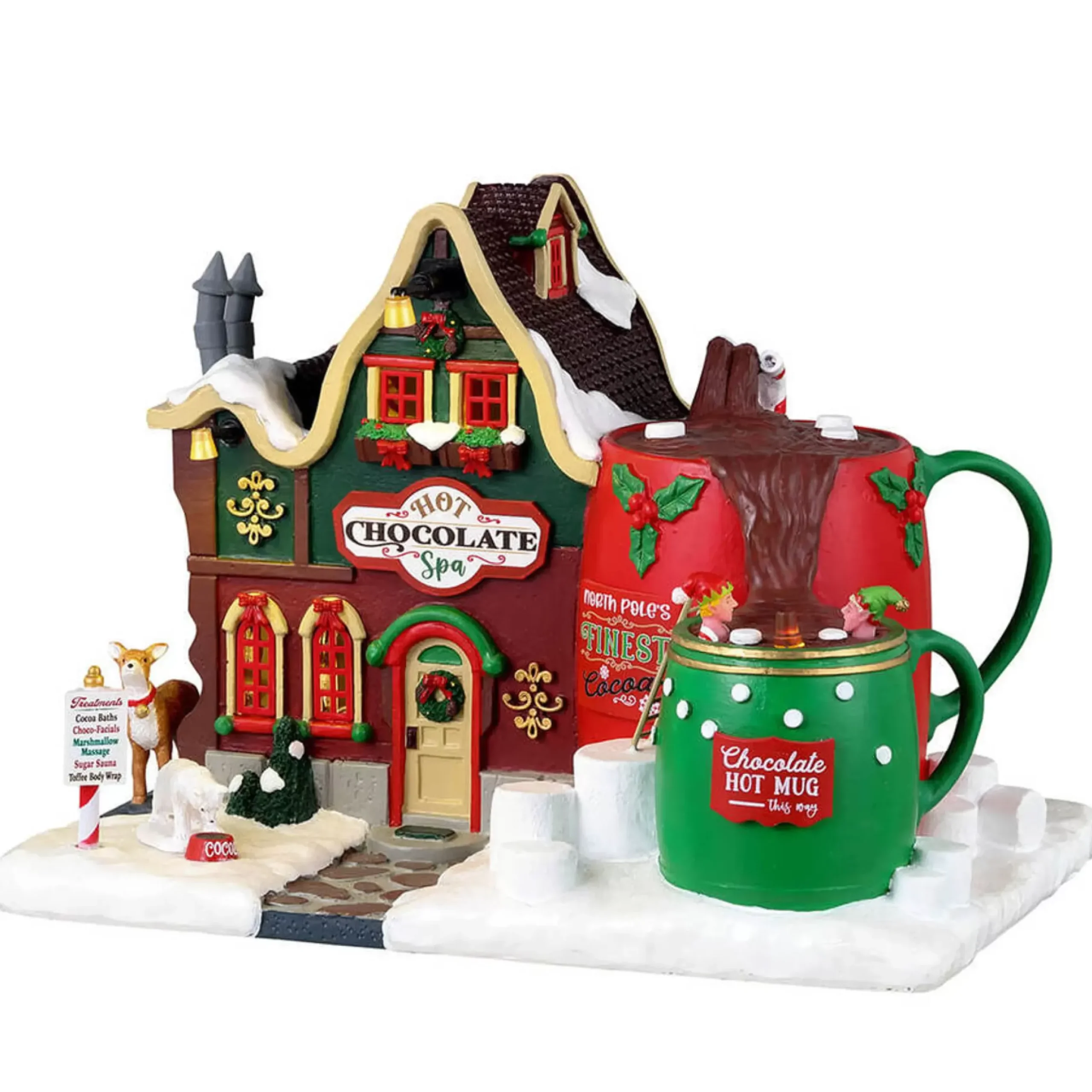 Lemax Hot Chocolate Spa - 23.5Cm
