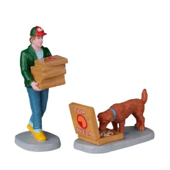 Lemax Top Pizza Delivery (Set Of 2)
