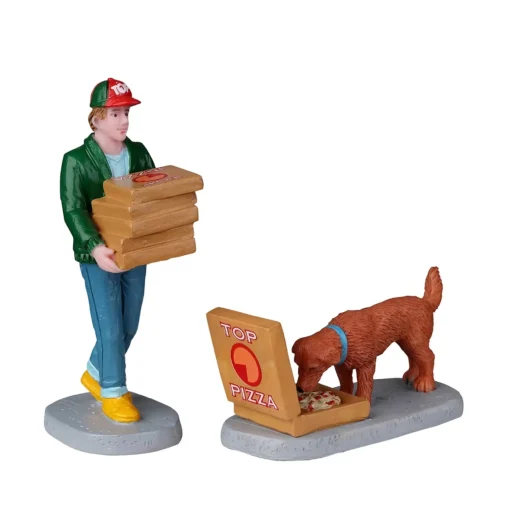 Lemax Top Pizza Delivery (Set Of 2)