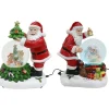 Light Up Musical Santa Waterball Scene (2 Styles) - 27Cm