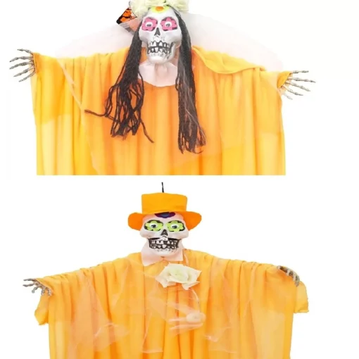Light Up Skeleton Bride & Groom (2 Styles) - 90Cm