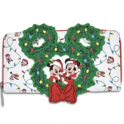 Loungefly Mickey Mouse Holiday Wreath Purse - 20Cm