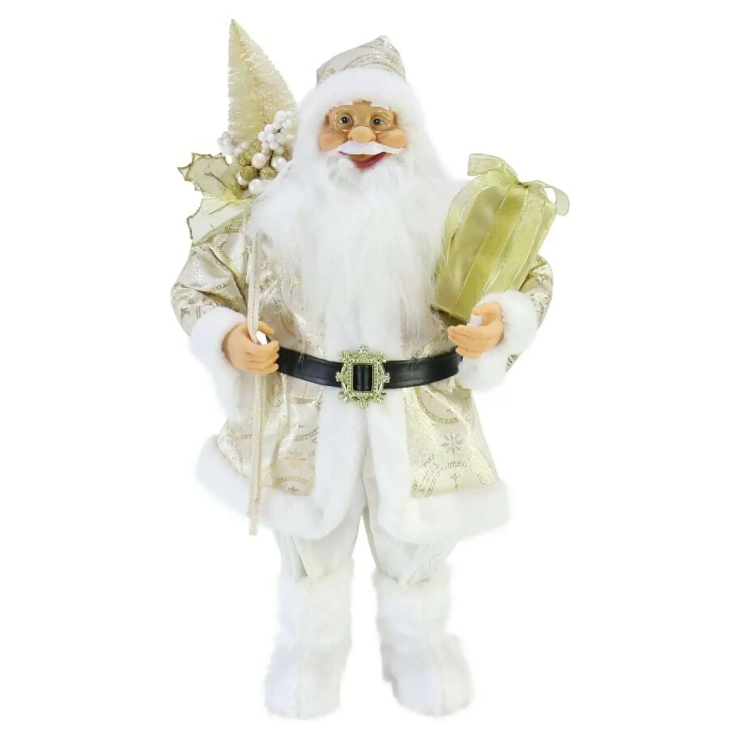 Luxury Metallic Santa Figurine (2 Colours) - 60Cm