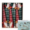 Luxury Santa With Pom Pom Crackers (Pack Of 6) - 25Cm