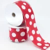 10M Red With White Spot Ribbon