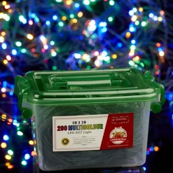 3M X 2M Multi Colour Net Light With Green Wire