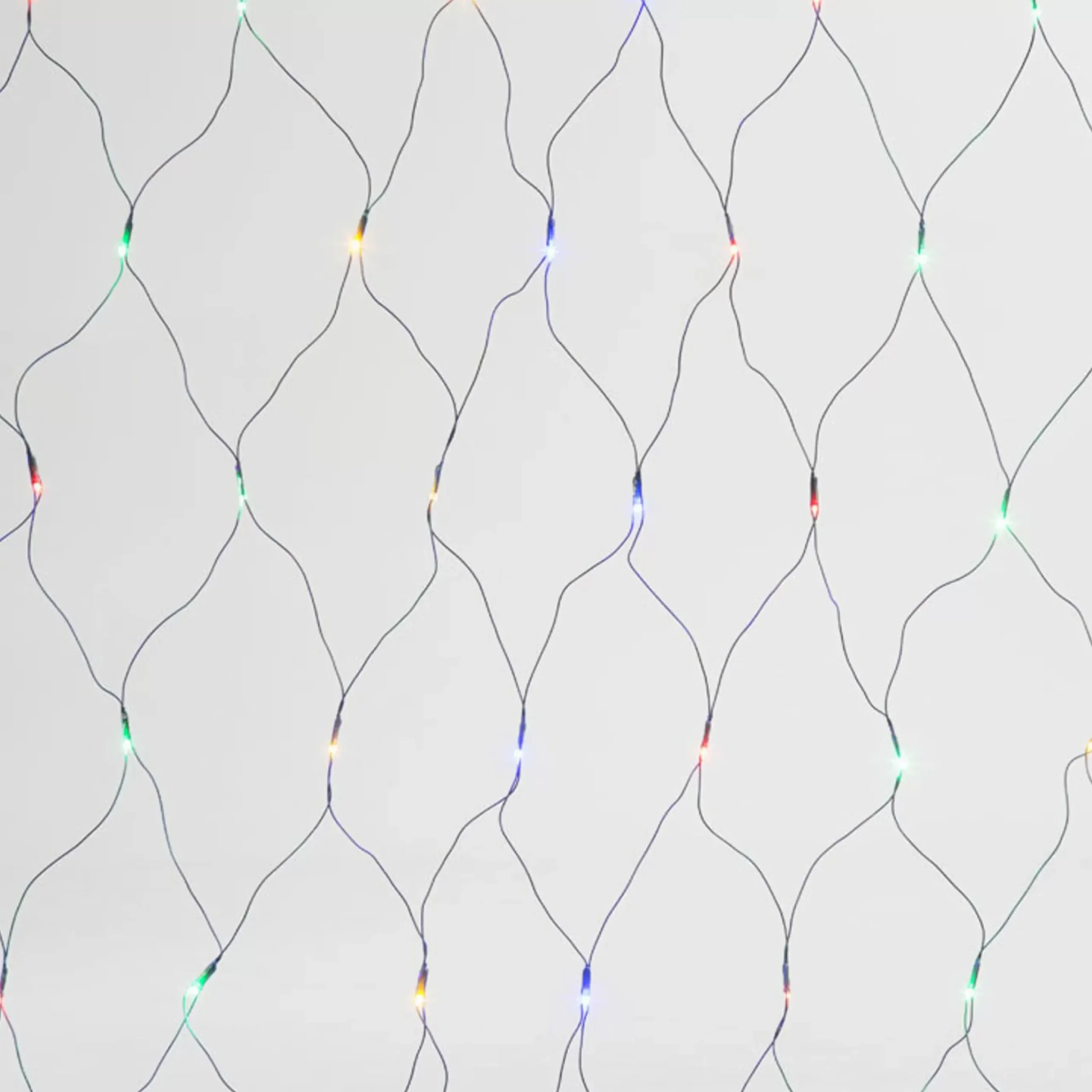 3M X 2M Multi Colour Net Light With Green Wire