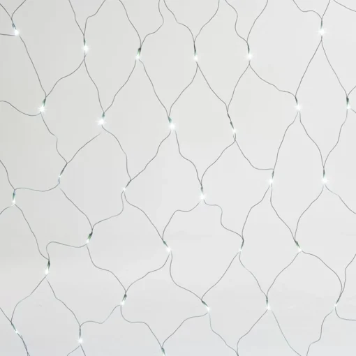 3M X 2M White Colour Net Light With Green Wire