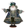 Mark Roberts Proud Peacock Santa - 65.5Cm