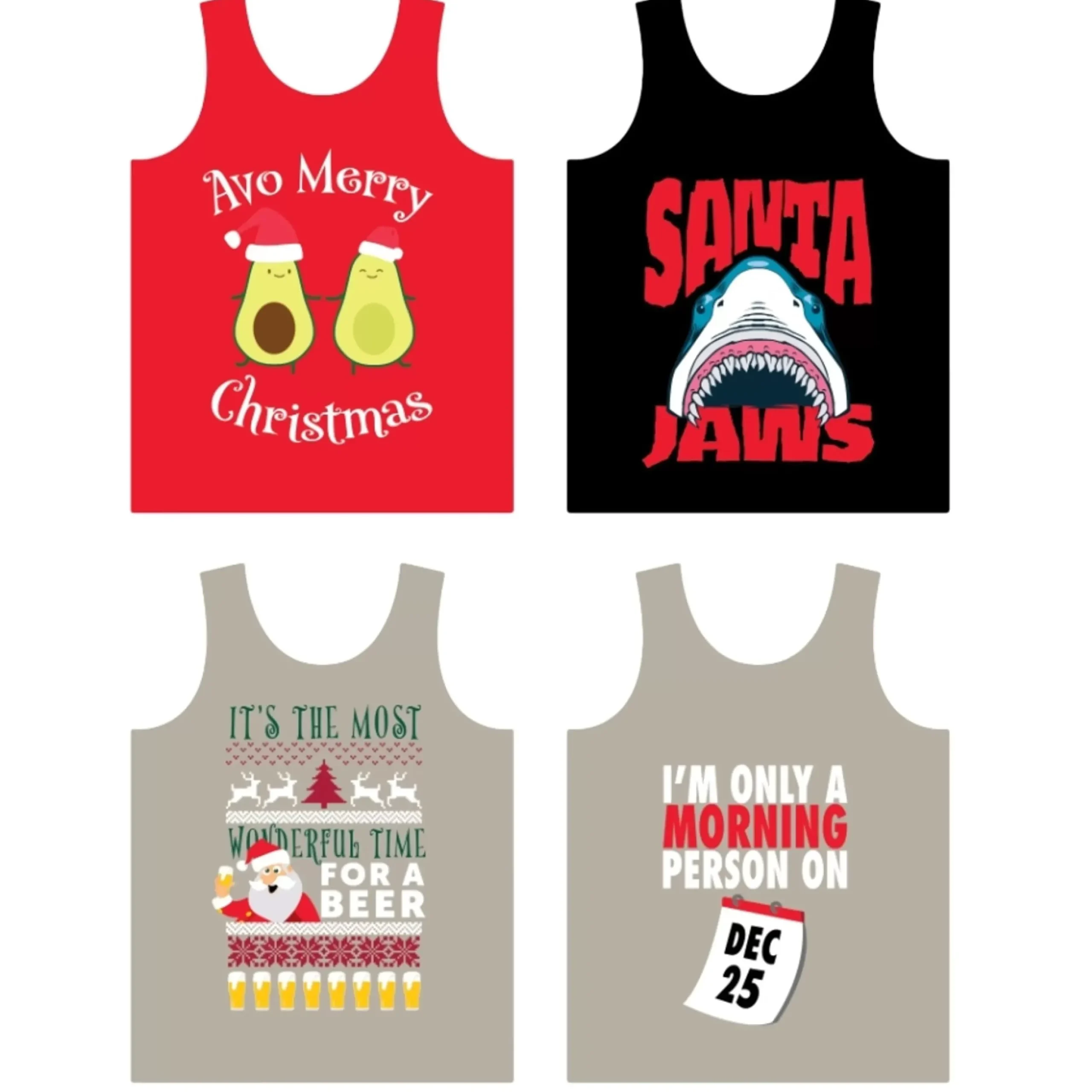 Mens Christmas Singlet