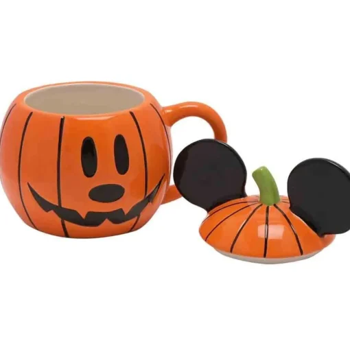 Mickey Mouse Pumpkin Mug With Lid - 15Cm
