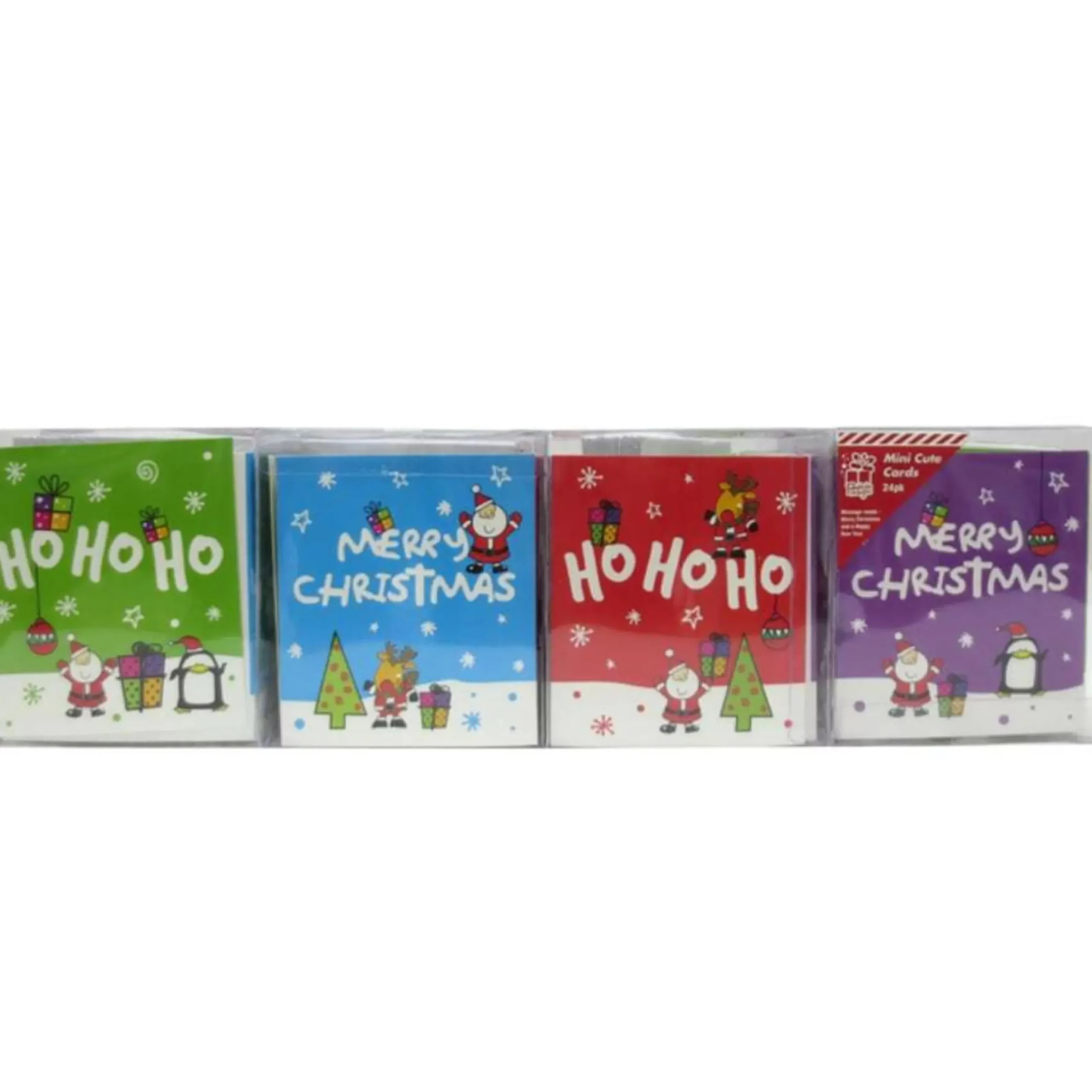 Mini Square Christmas Cards - 24Pc