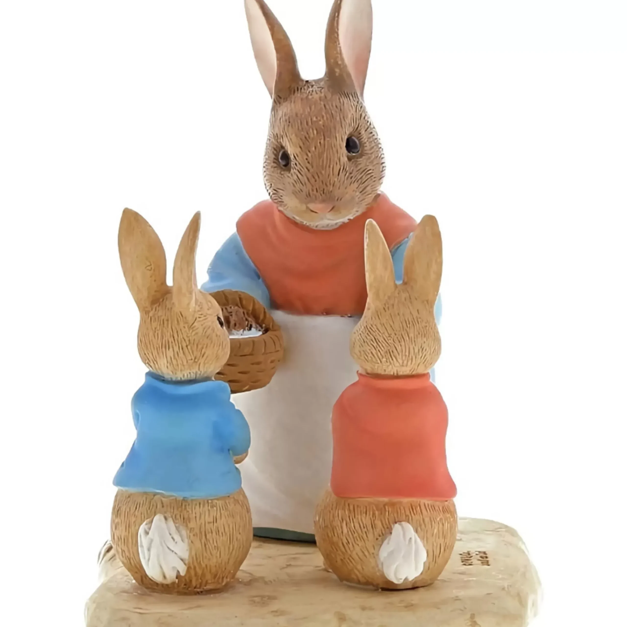 Mrs Rabbit Flopsy And Peter Rabbit Figurine - 7Cm