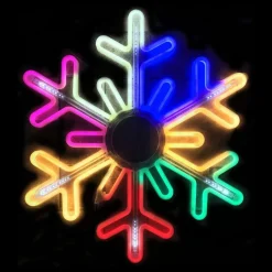 Multi Colour Digital Led Snowflake Rgb - 75Cm