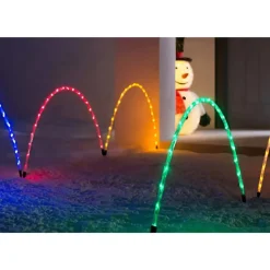 Multicolour Arch Pathway Candy Cane Lights (Set Of 4)