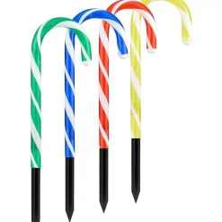 Multicolour Connectable Candy Cane Lights (Set Of 4) - 58Cm
