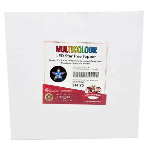 Multicolour Connectable Star Tree Topper With 20 Led - 17Cm