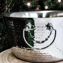 Pirrot Stainless Steel Beaten Champagne Bucket - 37Cm