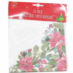 Printed Christmas Paper Napkins (4 Styles) - 20 Pack