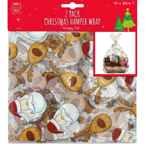 Printed Hamper Bag Pack Of 2 (3 Styles) - 63Cm