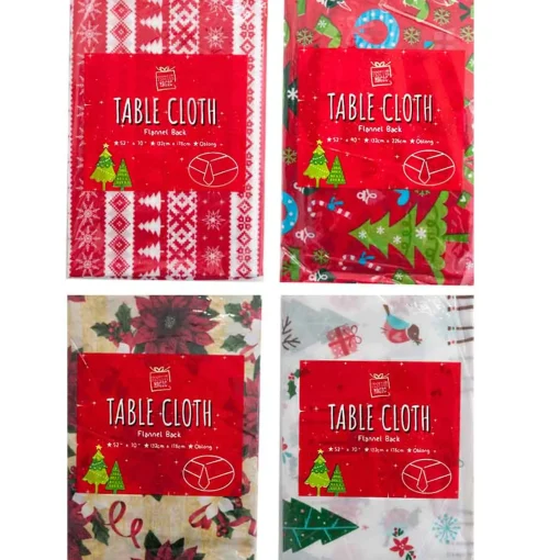 Rectangle Vinyl Tablecloth (4 Styles) - 132Cm