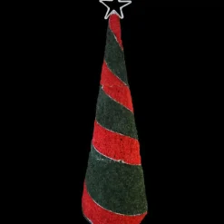 Red Green Light Up Christmas Cone Tree - 300Cm