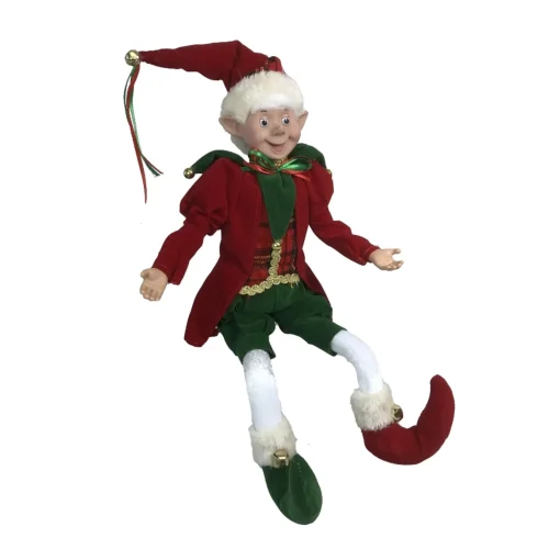 Red Green Tartan Christmas Elf (2 Styles) - 45Cm