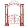 Red Metal Christmas Wonderland Gates - 273Cm