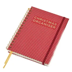 Red Polka Dot Christmas A5 Organiser Journal - 21Cm