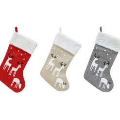 Reindeer Scene Stocking (3 Styles) - 45Cm