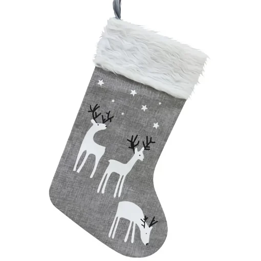 Reindeer Scene Stocking (3 Styles) - 45Cm