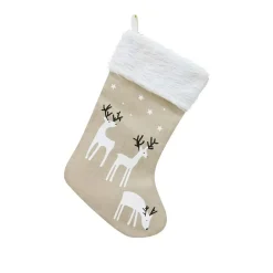 Reindeer Scene Stocking (3 Styles) - 45Cm