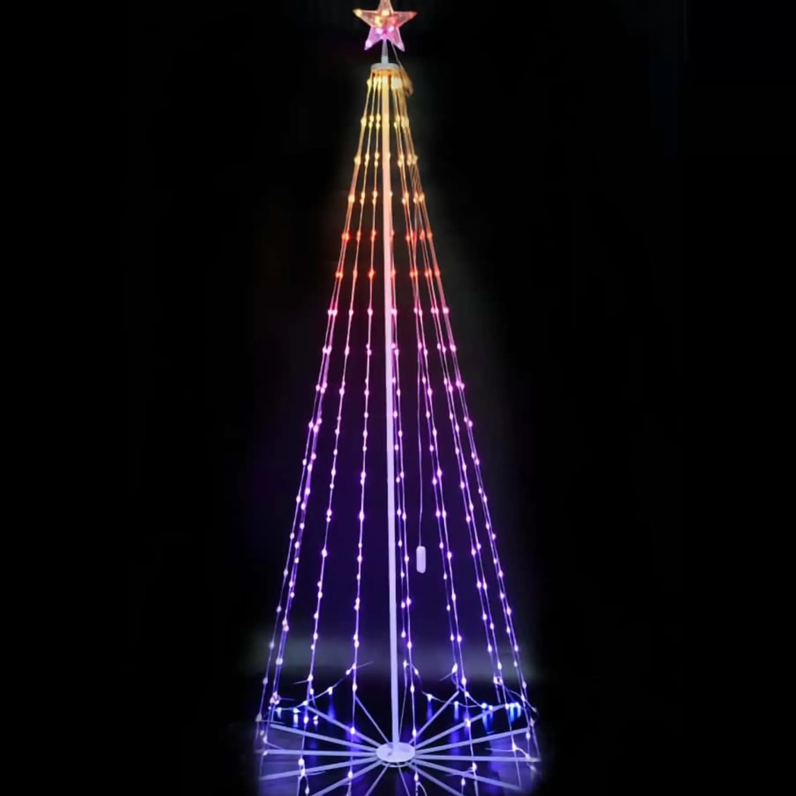 Rgb Digital Tree With Star - 1.8M