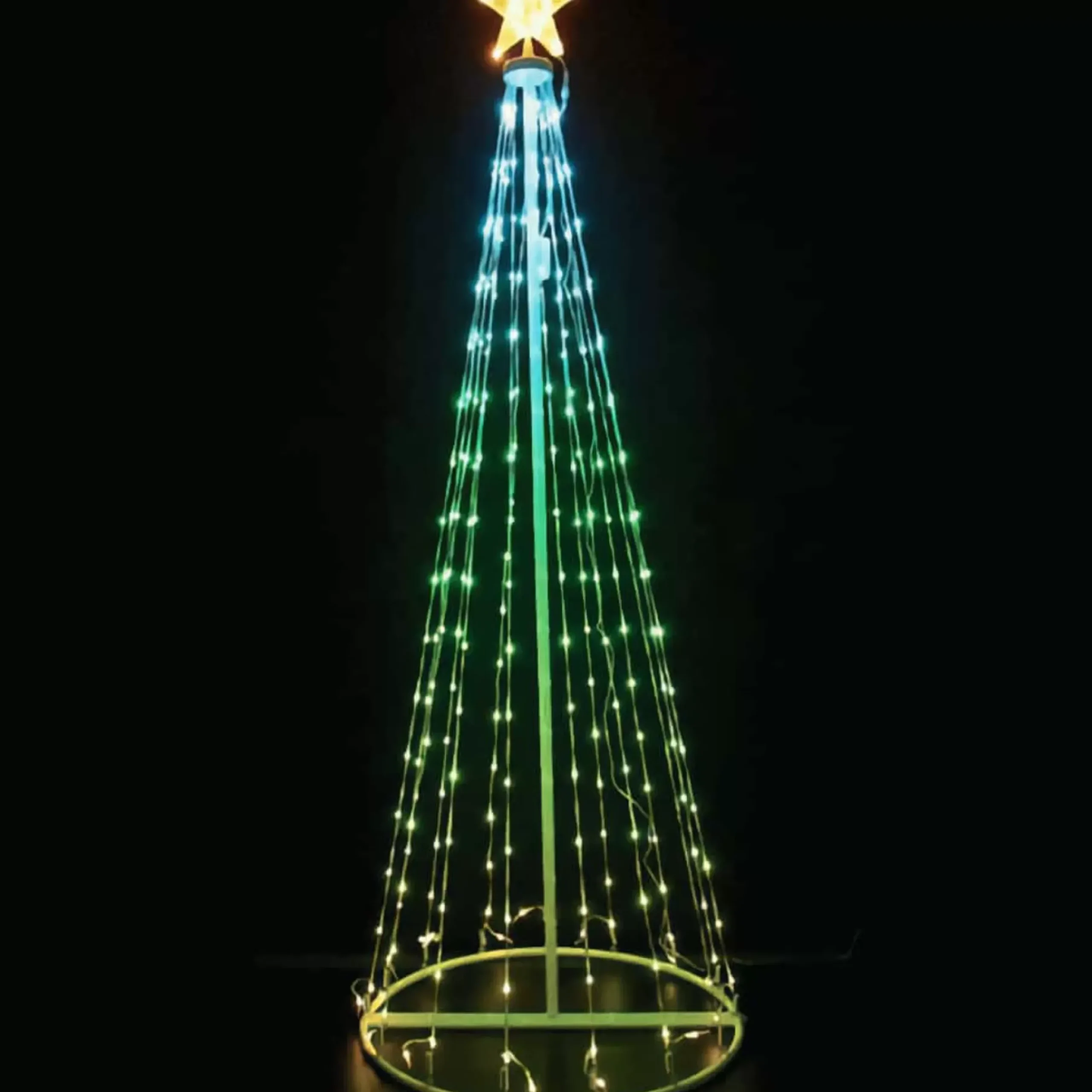 Rgb Digital Tree With Star - 1.8M